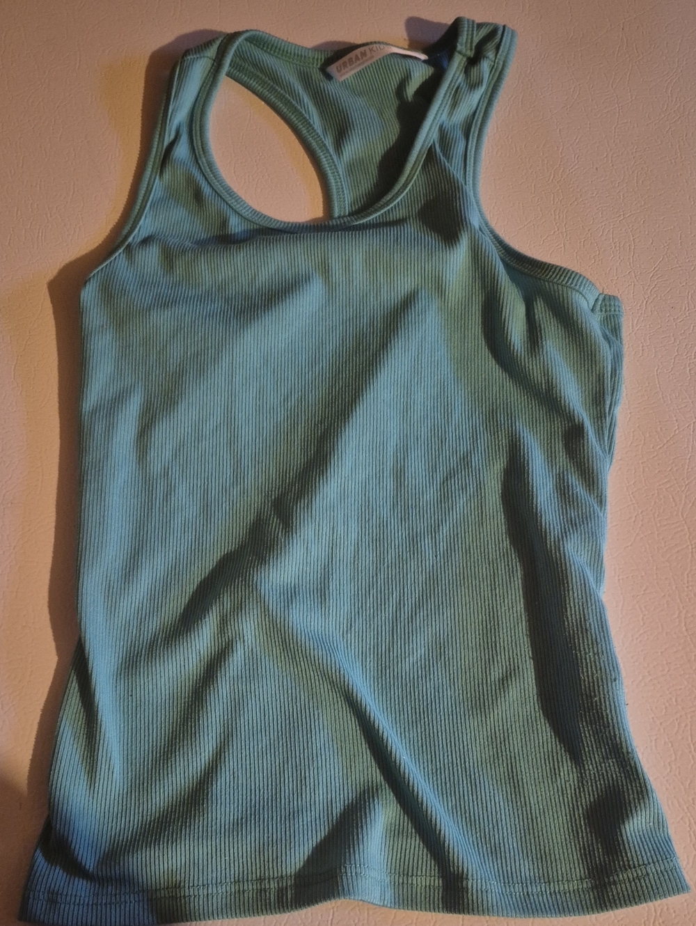 Urban Planet Teal Ribbed Racerback Tank Top